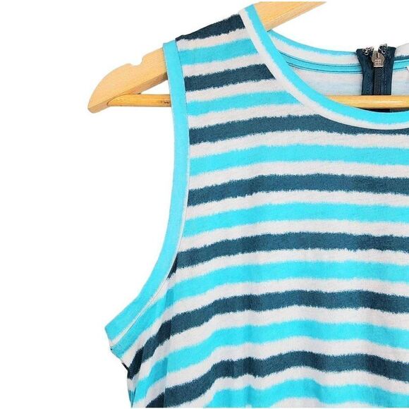 Michael Kors Teal Ikat Sleeveless Mini Dress - Picture 7 of 12